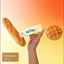 Realistic Butter Squeeze Toy And Super Large Pineapple Bun Squeeze - Soft Stress Relief Finger Stick, Suitable For Teenagers And Adults, Can Be Squeezed And Stretched, Slow Rebound Sensory Stress Relief Toy, Fun Gag Gift (Suitable For Autism Patients Or Pranks) - Multicolor - View 13