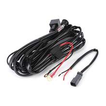 Mazo de cables para interruptor, kit de mazo de cables para control remoto de barra de luces LED, mazo de cables impermeable para coche de 12 V/40 A para control de encendido/apagado de barra de luces LED de trabajo: ideal para luces de trabajo, focos, luces antiniebla, etc. - Negro - Ver 5