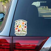 1张“我们都能在不同的条件下茁壮成长”贴纸，可爱花园笔记本电脑贴纸，包容性语录乙烯基贴纸，教师礼物，防水可撕贴水瓶贴纸 - S1909 - 查看 8