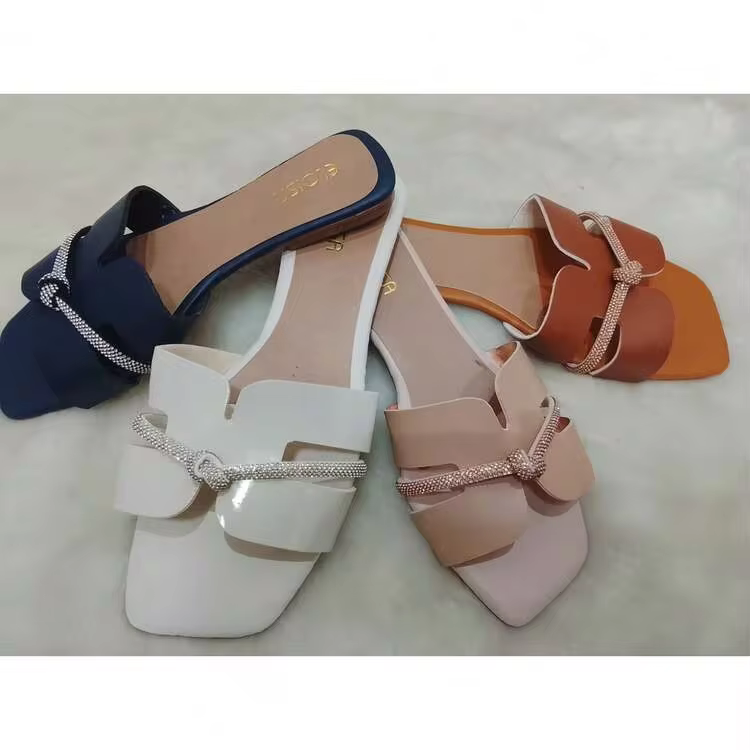Women's Flat Sandal With Glitter And Knot Detail - Beautiful, Comfortable And Stylish - With Non-Slip Sole, Sizes 34 To 39. - Brown - Knot - View 5