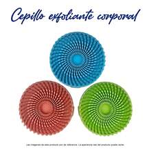 Cepillo Exfoliante Corporal Silicona Multiusos Masaje Cerdas Suaves Forma Circular Ergonómica Banda Agarre Rosa Verde Azul Baño Ducha - Azul - Ver 3