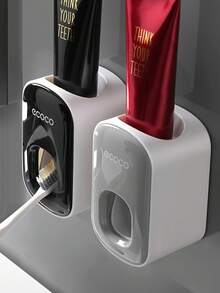 自动高端浴室牙膏分配器，壁挂式牙膏挤压器，家用，无需钻孔 - 均碼 - 查看 2