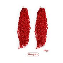 2Pcs/Pack 22 Inch Jessica Deep Wavy Twist Crochet Hair Extension Small Curly Crochet Braids Synthetic High Temperature Fiber Braiding Hair Extensions, Multiple Colors To Choose From, Halloween - Multicolor - View 25