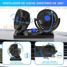 1 Pieza Ventilador De Coche, Ventilador De Asiento Trasero De Doble Cabeza Con Viento Potente, 3 Velocidades De Viento, áNgulo Ajustable De 360 Grados, Alto Flujo De Aire, Bajo Ruido, Promueve Efectivamente La CirculacióN Del Aire, VentilacióN Y Enfriamiento, Esencial Para Los Viajes De AutoconduccióN, FáCil De Instalar, Se Puede Plegar Y Ocultar Debajo Del Reposacabezas,Con Alta Potencia De Viento Y Bajo Ruido - Ventilador de coche negro - Ver 6