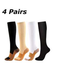 2/4双装 女士高品质面料跑步足球骑行袜 褶皱袜 冬春两季靴袜 2026新款 - 彩色 - 查看 15