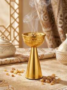 1pc Metal Conical Base Incense Burner, Modern Minimalist Style Incense Holder, Suitable For Home Decor And Display - Multicolor - View 2