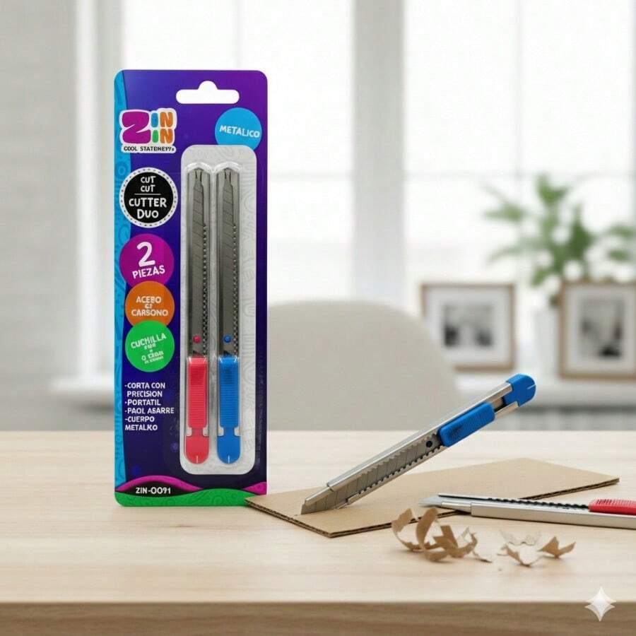 2 piezas Cuchillo de arte pequeño, de alta precisión, portátil y fácil de manejar, con cuchilla de acero inoxidable, adecuado para el corte de recubrimientos de automóviles, películas para ropa de automóviles, etc., para uso doméstico. - 2 piezas - Ver 1