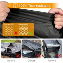 1pc Outdoor Waterproof Furniture Cover, Garden Furniture Cover, Rectangular Patio Table Cover, Oxford Cloth Rain Snow Dust UV Protection, Patio Furniture Cover, Black & Silver, Indoor Outdoor Storage, Camping, Gardening Supplies, Gardening Decor, Multiple Sizes (Home, Office, Travel) - Outdoor Table and Chair Dust Cover - View 9