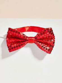 1pc/2pcs Pet Glitter Bow Tie, Wedding Decor, Holiday Costume Accessory - Multicolor - View 6