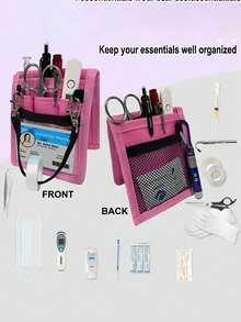 1 Túi đựng dụng cụ đa năng - Túi gấp gọn bằng polyester với nhiều ngăn và dây đeo vai cố định, dành cho y tá, phòng khám thú y, chuyên gia - Nhiều màu sắc, túi đựng đồ dùng cho y tá, phụ kiện chăm sóc sức khỏe, thiết kế tiện dụng, cấu trúc chắc chắn, phụ kiện thiết yếu cho bàn làm việc, nhân viên phòng khám, món quà tuyệt vời cho ngày lễ hoặc sinh nhật dành cho bác sĩ, y tá, giáo viên. - Nhiều màu - Xem 2