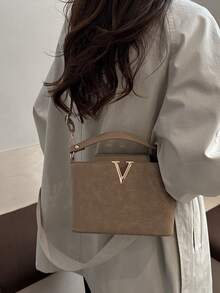 2026新款奢华女士手提包品牌钱包，纯色高品质皮革纹理托特包，时尚大容量单肩包，复古休闲街头风托特包，简约明星风亮面高端斜挎包，2025新款优雅鳄鱼纹大容量妈妈包，时尚个性化女士枕形包，酒红色 - 卡其色 - 查看 6