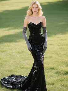 1 Pair Women's 21-Inch Long Opera Gloves, Fashion Elbow Length Gloves For Performance - Multicolor - View 9