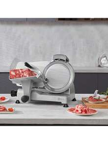 Meat Slicer, 340W Electric Deli Food Slicer With 10" SUS420 Stainless Steel Blade And Built-In Sharpening Stone, 0-0.6 Inch Adjustable Thickness For Commercial And Home Use, Cut Meat And Cheese - Silver - View 9