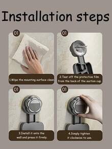 1 Giá đỡ máy sấy tóc đa năng gắn tường - Tiết kiệm không gian, lắp đặt bằng giác hút không cần khoan, giá để đồ trong phòng tắm cho máy sấy tóc, lược, bàn chải và máy uốn tóc - Kiểu dáng hiện đại, thời trang - Nhiều màu - Xem 11