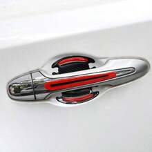 1set 8pcs Red Car Door Bowl Handle Reflective Stickers - Màu xanh da trời - Xem 6