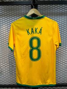 Brazilian National Team Shirt, No Number, 2006 World Cup, Yellow, Retro, Number 8, Kaká - Màu vàng - Xem 2