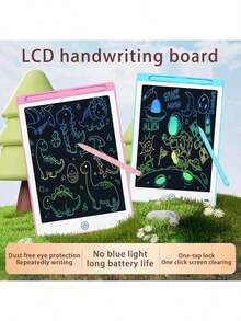 Tableta de escritura LCD de 8.5 pulgadas, pizarra electrónica para niños, pizarra para dibujar, pizarra para pintar, pizarra de juegos, pizarra de dibujo para niños, pizarra mágica para dibujar, bloc de dibujo, adecuado para juguetes de aprendizaje para niños - Multicolor - Ver 1