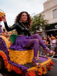 1 đôi quần tất nữ cỡ lớn màu tím mờ, quần tất gợi cảm chống rách, mỏng nhẹ, đa năng cho mặc hàng ngày. - Màu tím - Xem 2