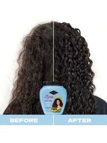Hoegoa HOGOHA 二合一免洗护发素造型啫喱 - 蕴含蓖麻油和乳木果油的滋养配方，适合卷发和毛躁发质，质地轻盈速干，适合所有发质，夏季使用，卷发护理，时尚护发，柔顺质感，发膜 - 藍色 - 查看 6
