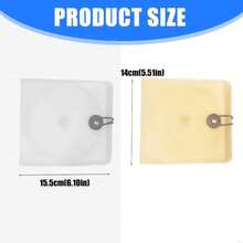 Bolsa organizadora elegante para DVD, estuche para 12 discos con hebilla, caja DVD para discos construcción PP con novedad C8ZZ - blanco transparente - Ver 8