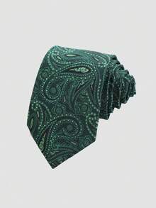 1条男士时尚复古腰果图案领带，百搭，适合休闲、派对、节日、送礼等场合 - 彩色 - 查看 10