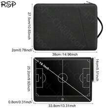 RSP 16-Inch LCD Electronic Football Tactics Tablet, Comes With Stylus Pen And Padded Carrying Case, Football Tactics Training Board, Dedicated Teaching Blackboard, Reusable Digital Strategy Marker Board, Battery Powered With On/Off Switch, Suitable For Football Training, Strategy Planning, Football Club Sports Gift - Black - View 4