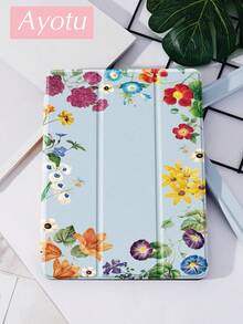 Ayotu 1pc Floral Print, Plants, Hibiscus Flower Tablet Case & Kindle E-Book Case Compatible With IPad 10th Generation, IPad 11/Air 4th/Air 7th/9.7 Inches, Compatible With Samsung Galaxy Tab A9 Plus, Kindle (11th Generation-2024 Release)(6 Inch), Kindle Paperwhite 12th Gen 2024, Great Holiday Gift, Stylish And Simple Pattern. - Multicolor - View 4
