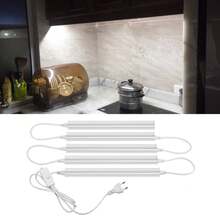 Lámpara de tubo LED T5, barra de luces de bombilla T8 de 220V y 110V, tubo fluorescente conectable de 30cm para cocina, iluminación interior de sala de estar KJMT - T5 6W Blanco - Ver 1
