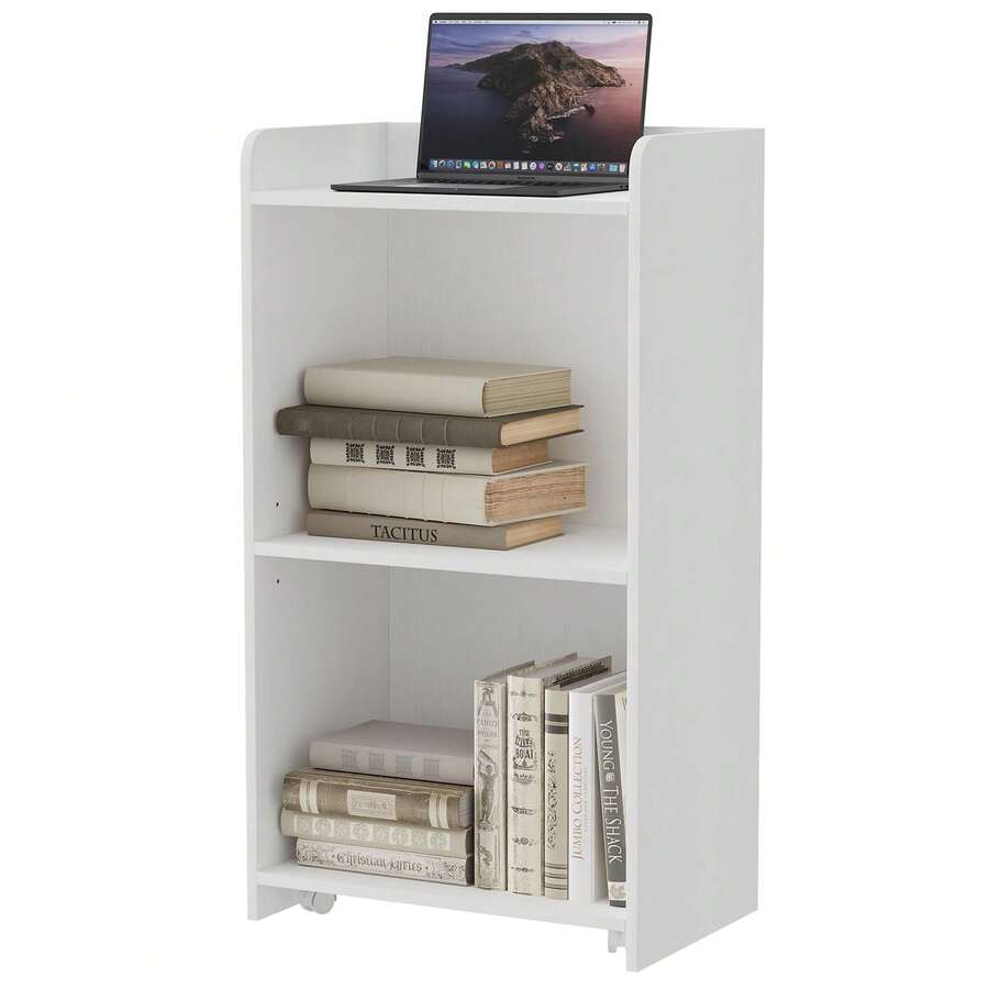 Podium Stand - Portable Podium Stand With 4 Rolling Wheels, Pulpits For Churches With Adjustable Shelf, Hostess Stand, Mobile Teacher Lecterns & Podiums For Church, Classroom, Office (White) - White - View 1