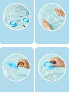 1pc 4.7/6.3 Inch Hamster Ball, Running Ball Toy, Transparent & Breathable, Promotes Healthy Exercise, Relieves Stress, Easy To Clean, Suitable For Small Pets Outdoor Running, Interactive Rodent Toy, Relieves Boredom, Transparent Hamster Ball, Breathable Design, Portable - Pink - View 4
