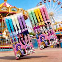 36pcs Girl Group Hot Erasable Neutral Pen, Click-To-Erase Pen, Student Stationery, Korean Comic Style Erasable Signature Pen, Suitable As A Study Tool, Holiday Gift, Or Birthday Gift(Random Style) - Multicolor - View 5