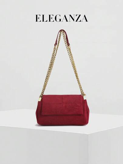 1pc Minimalist Fashion Faux Suede Embroidered Shoulder Bag, Large Capacity Vintage Hobo Bag, Suitable For Travel, Casual, Commute, Shopping, Party, Business, Daily, School, Matching Shirts, Jeans, Dresses, T-Shirts, Coats, Suits, Down Jackets, Coordinating Faux Suede Outerwear