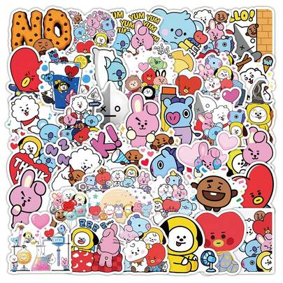 51pcs BT21 Stickers,  Stickers, BT Stickers, Kpop Fans Merch Goods, Can Be Pasted On Laptops, Phones, Luggage, Cups, Etc. Scrapbooking DIY Stickers, Fan Merchandise, Decorative Items, Thoughtful Small Gift For Friends
