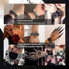 Mystery Jewelry Jar, Surprise Jewelry Box For Women, Gift Set (Necklace, Earrings, Rings,Kracelet,Hair Clip),Unique Anniversary Birthday Gift For Her, Family And Friends(20PCS) - 隨機20個(無盒子) - 查看 6