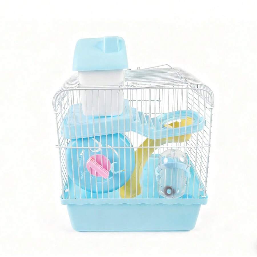 Mini Double-Layer Hamster Cage - One Size Fits All (blue) - View 1