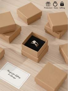 1/6/12pcs Ring & Jewelry Boxes, Great For Holiday Parties And Gift Wrapping Valentine's Day, Valentines Wedding, Birthday,Jewelry Organiser,Organization And Storage,Jewelry Box,Storage,Closet Organization And Storage,Makeup Organizer,Suplies,Decorations,Ring Box,Jewelry Storage. - Multicolor - View 1