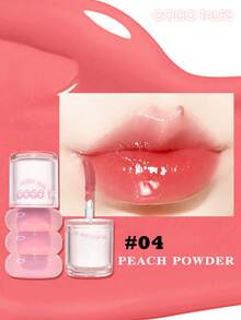 GOGO TALES Son bóng môi độ bóng cao, không lem và lâu trôi, tạo hiệu ứng môi ẩm mượt, dưỡng ẩm, phù hợp cho học sinh, các buổi hẹn hò và trang điểm tự nhiên hàng ngày. - #04 Bột đào - Xem 1