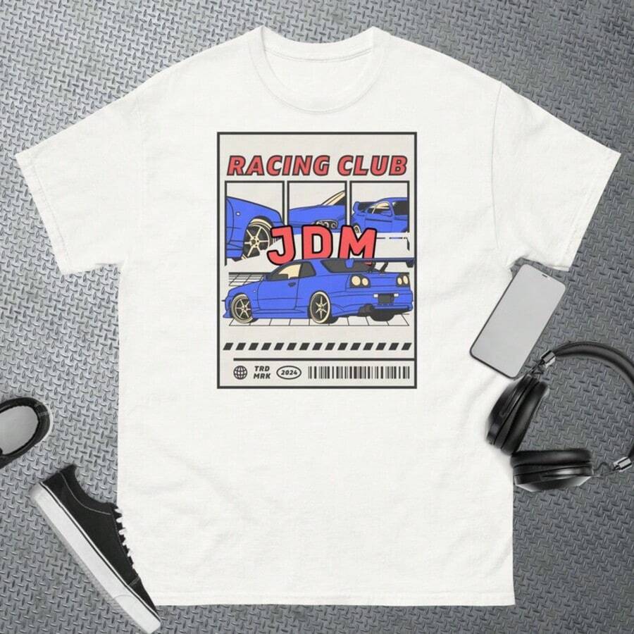 JDM Racing Club Tee - White - View 1