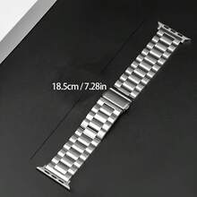 Metal Wide Band, Compatible With 38mm, 40mm, 41mm, 42mm, 44mm, 45mm And 49mm Bands, Fits 11/10/9/8/7/6/5/4/3/2/1 SE Ultra Series, Stainless Steel Strap For Men And Women, Available In Silver, Starlight And Black - Multicolor - View 13