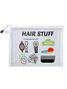 这款“发饰”网眼化妆包饰有发饰图案，多功能化妆包，可收纳发夹、发带等，红色气垫设计，便携易收纳，可作化妆包、护肤包、旅行必备、宿舍用品、新娘礼物、母亲节礼物、生日礼物等。它集化妆收纳、洗漱包、化妆袋、洗漱包、旅行包、度假必备、女性旅行礼物等功能于一体。 - 彩色 - 查看 14