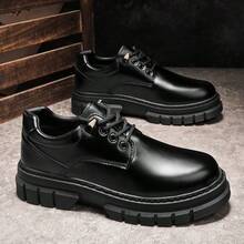 أحذية رجالية شائعة، أحذية كاجوال ذات قمة منخفضة متعددة الاستخدامات مناسبة للعمل، موسم الزفاف، التنقل للعمل، جميع المناسبات الرسمية/الأعمال الرسمية - الأسود - مشاهدة 4