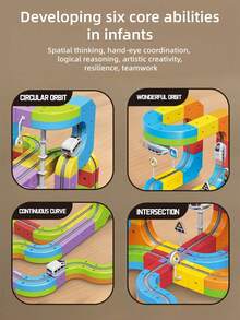 32/48/88pcs Flexible Racing Track Set With Electric Train And Traffic Signs, DIY Children Track Set Toy, Suitable For 3-8 Years Old Boys And Girls, Birthday Party Gift - Railcar - View 4