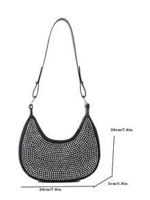 Fashionable Rhinestone Underarm Small Handbag For Women, New Stylish Chic Underarm Bag, Personalized Ins Rhinestone Tote Bag - Multicolor - View 10