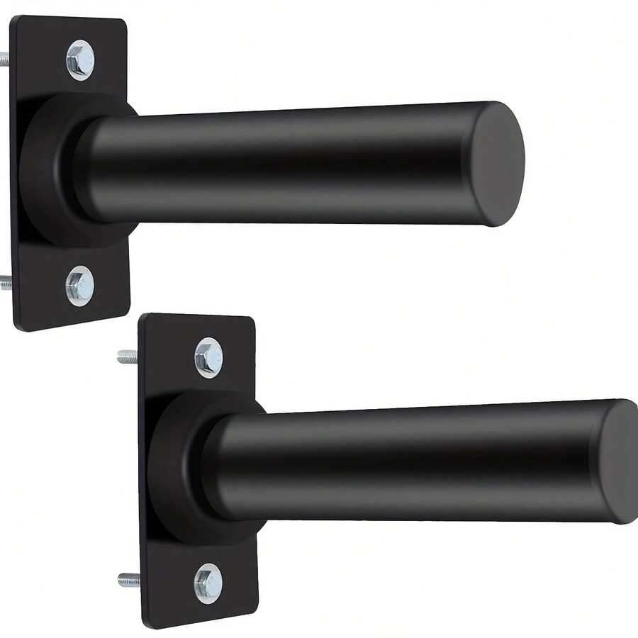 Wall Mounted Weight Plate Rack - Fits 1 Inch/2 Inch Weight Plates And Protective Pads, Wall Mounted Dumbbell Plate Storage Rack - Black - View 1