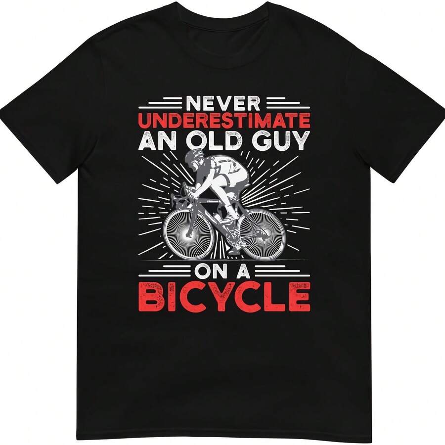 Nunca subestimes a un viejo chavo en bicicleta - playera drtida para ciclio - Negro 3 - Ver 1