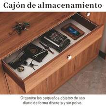 120cm Zapatera Organizador De Gran Capacidad Para Vestíbulo - Marrón - Ver 5