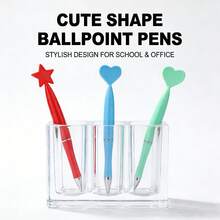 1/5/10/20pcs Valentine's Day Gift Creative Heart-Shaped Pens, Office Supplies Small Gift, Heart Pens, Holiday Items - Multicolor - View 11