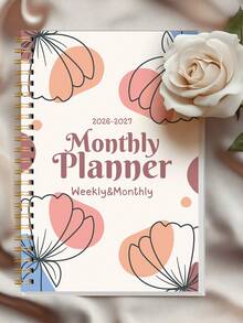 A5 Premier 2026-2027 Monthly Planner & Organizer With Highlan Cow Cover, 5.5x8.3" 24 Months, 2026 Calendar, Office Supplies Back To School Perfect Gifts - Multicolor - View 3