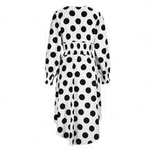 Polka Dot Print Front Short Back Long Casual Top - White - View 8