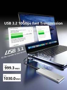 EAGET 6mm NVMe M.2 SSD 外置硬盘盒，支持 10Gbps 输出。仅支持 NVMe 协议，不支持 SATA (NGFF) 协议。采用 USB 3.2 Gen 2 转 NVMe PCI-E 接口，适用于 2230/2242/2260/2280 SSD。 - 銀色 - 查看 4